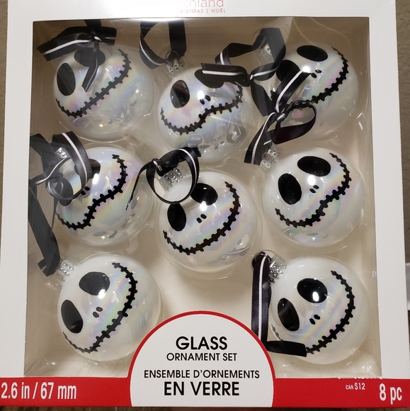 Jack Skellington NBC Iridescent Glass Ornaments - Picture 2 of 5